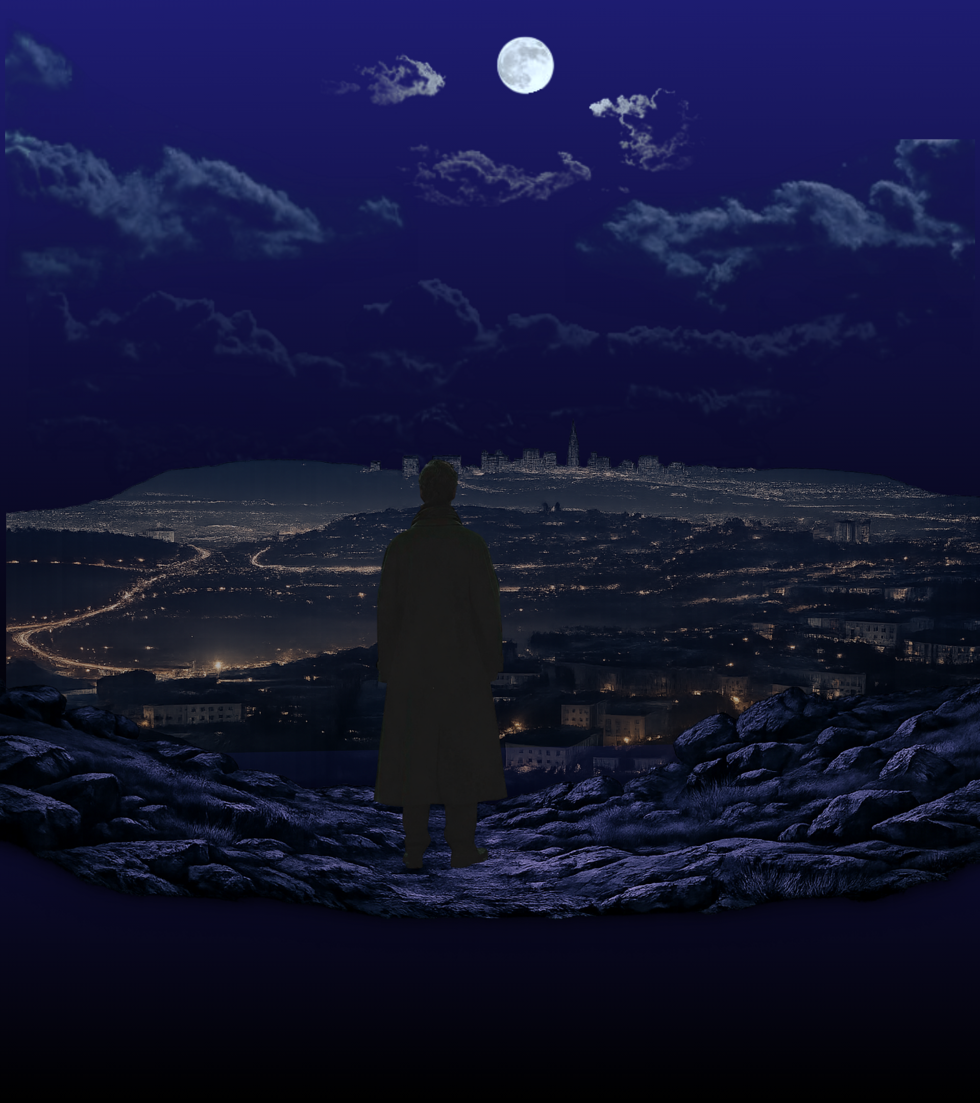 AstrologyGround night-sky desktop scene for a live astrology wallpaper